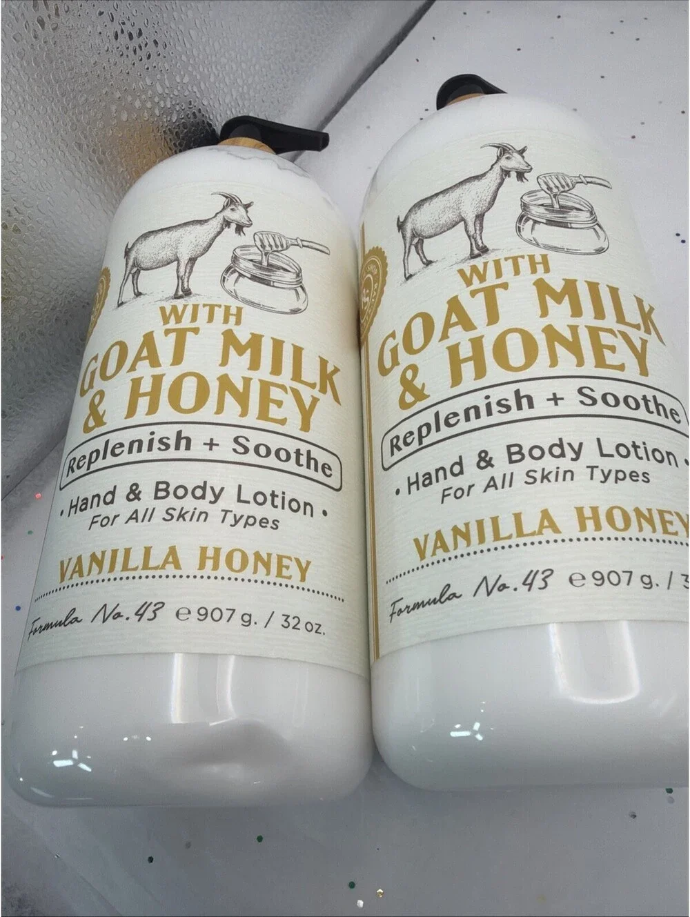(2-Pk) RAE'S LIL' SHOP Goat Milk Honey Soothing HAND & BODY LOTION VANILLA HONEY